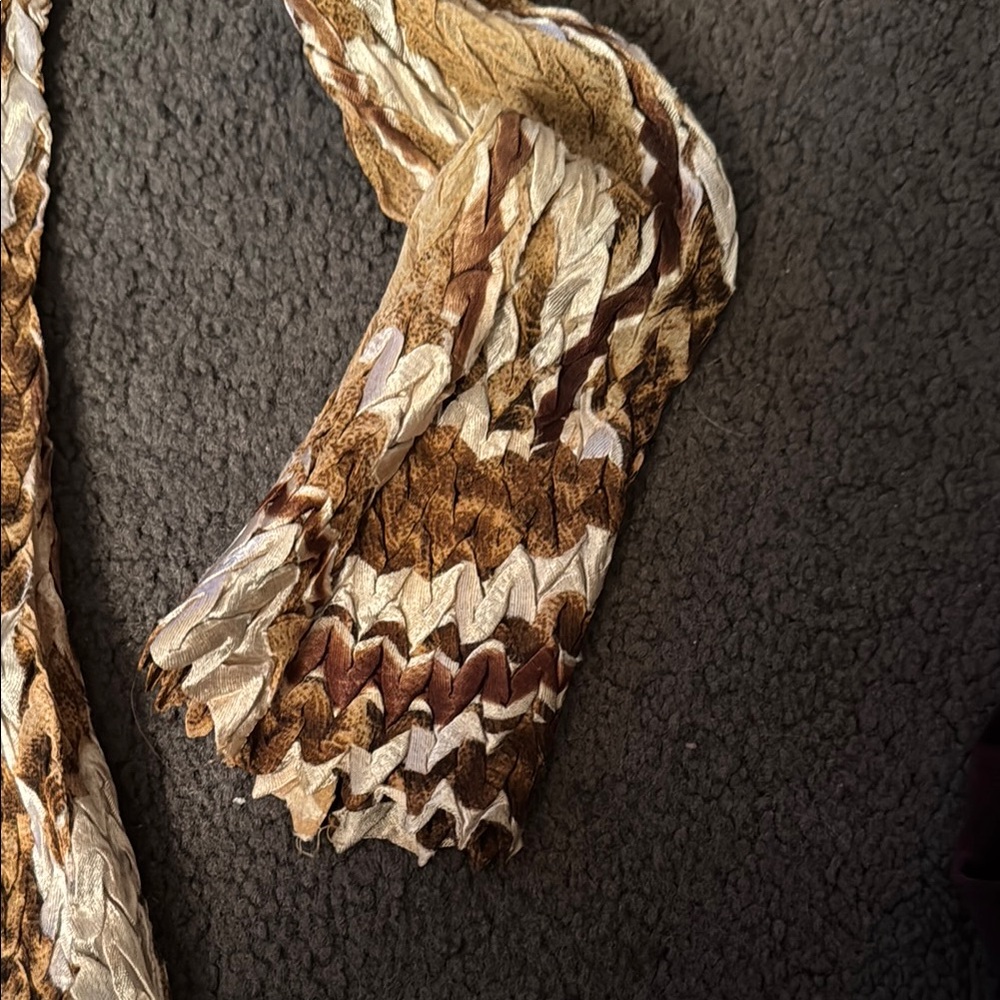 Brown and Cream Women's Top - Picture 2 of 4